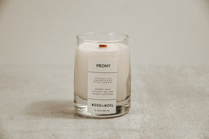 Luxe Wood Wick Candle | Peony